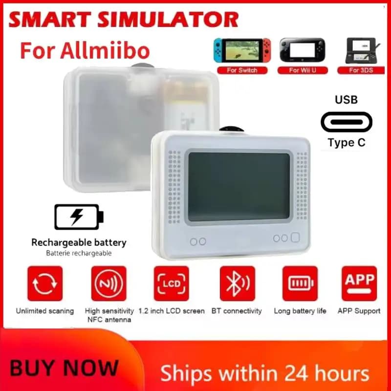 Migliora l'esperienza di gioco: Simulatore di gioco con scorrimento infinito delle carte, smart per emulatori Amiibo, universale per accessori Switch, 3DS, Wii U