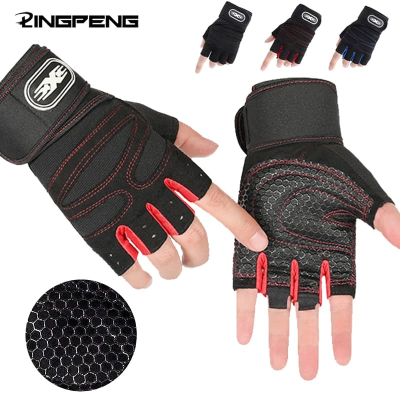 Gym Gloves Fitness Weight Lift Gloves Body Building Training Sport Exercise Cycling Sports Training Gloves for Men Women M/L/XL