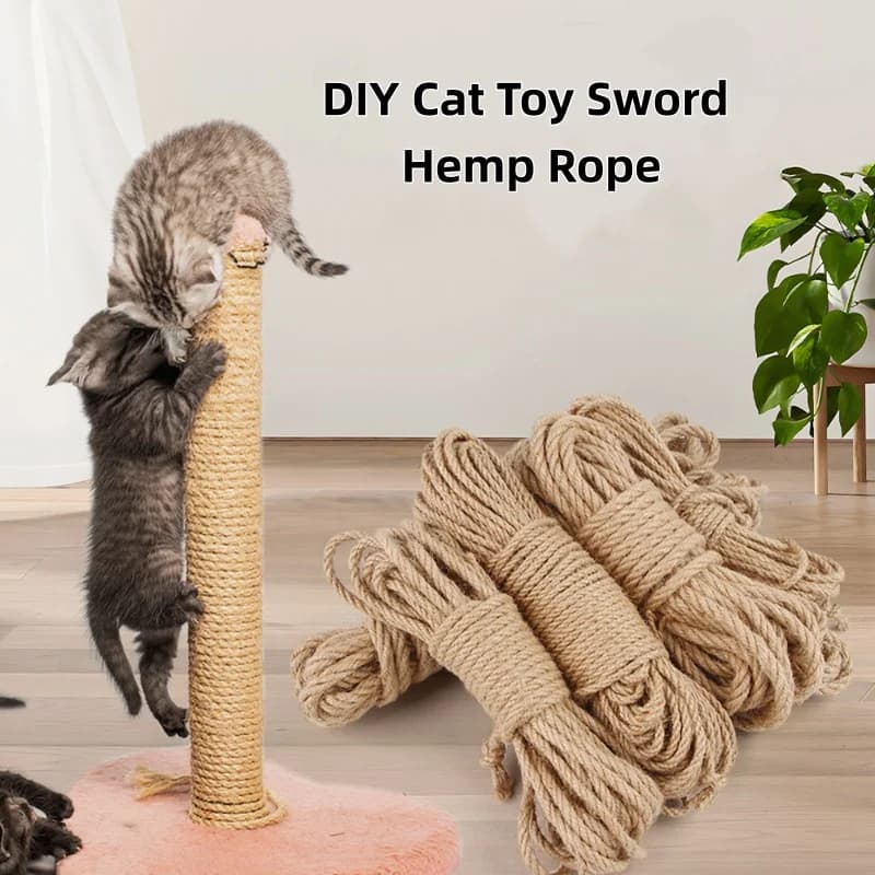 DIY Natural Sisal Rope Cat Scratcher Paw Claw Furniture Protector Scratching Post Rope Tree Design for Kittens And Cats