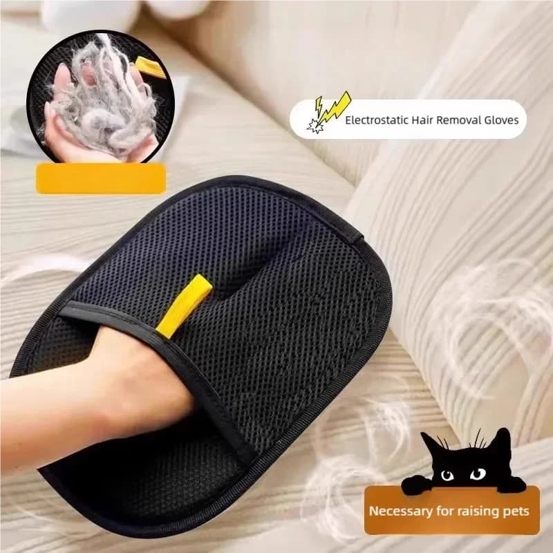 Double Sided Pet Hair Remover Mitt Reusable Grooming Glove Dog Cat Lint Catcher Fur Removal Sofa Carpet Clothing Cleaning Tool