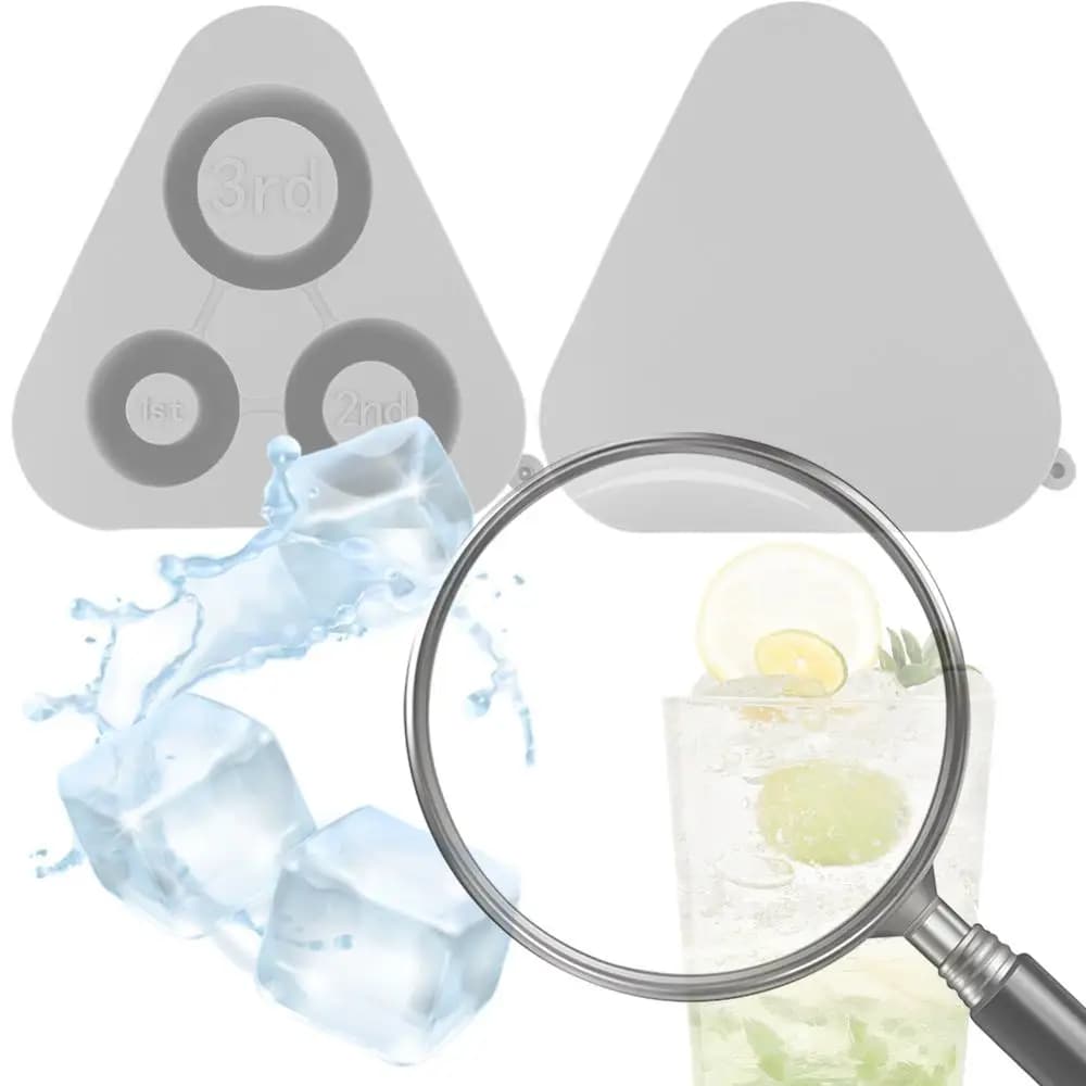 Vassoio per cubetti di ghiaccio Stampo per cubetti di ghiaccio con coperchio Stampo per ghiaccio in silicone Bicchiere riutilizzabile Stampo per ghiaccio per congelatore Bevanda di ghiaccio Succo