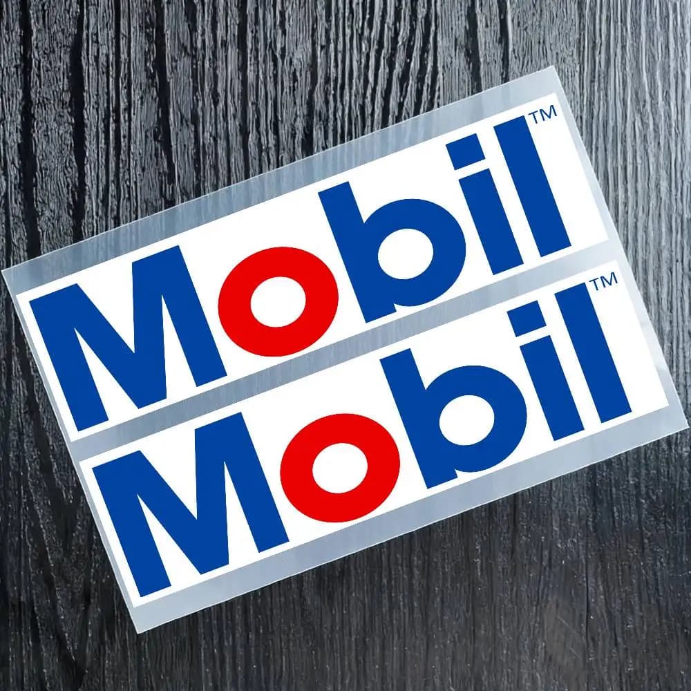 Adesivi Riflettenti Impermeabili per Moto MOBIL, Decalcomanie per Casco, Scooter, Serbatoio Carburante, Cassetta degli Attrezzi, Racing