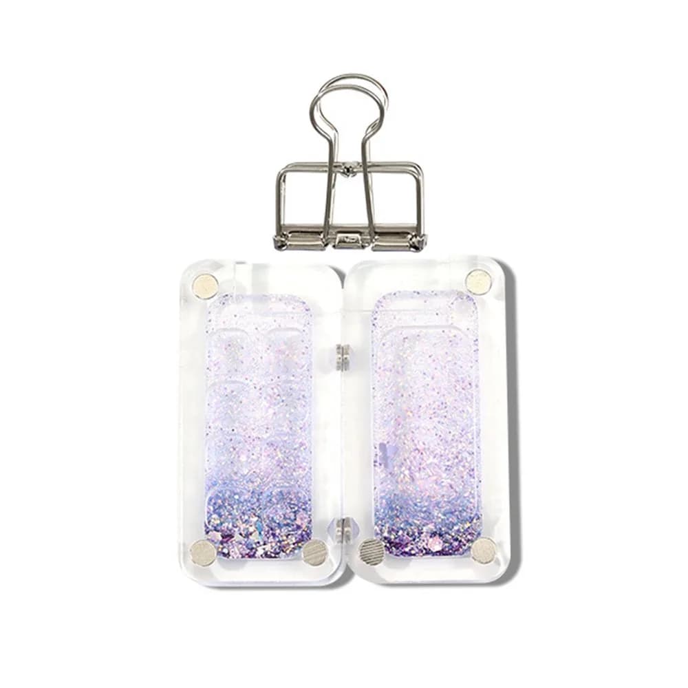 Portable Acrylic Watercolor Paint Palette Magnetic Quicksand Travel Painting Tray Mini Waterproof Empty Paint Box Student