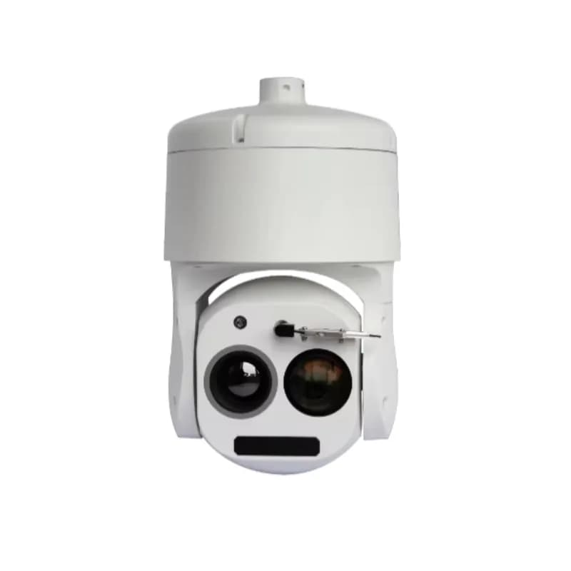 Telecamera PTZ Termica Non Raffreddata con Doppio Sensore, Zoom Ottico 30x e Sensore LWIR da 35mm, con Visione Notturna per Sicurezza e Tracciamento Esterno