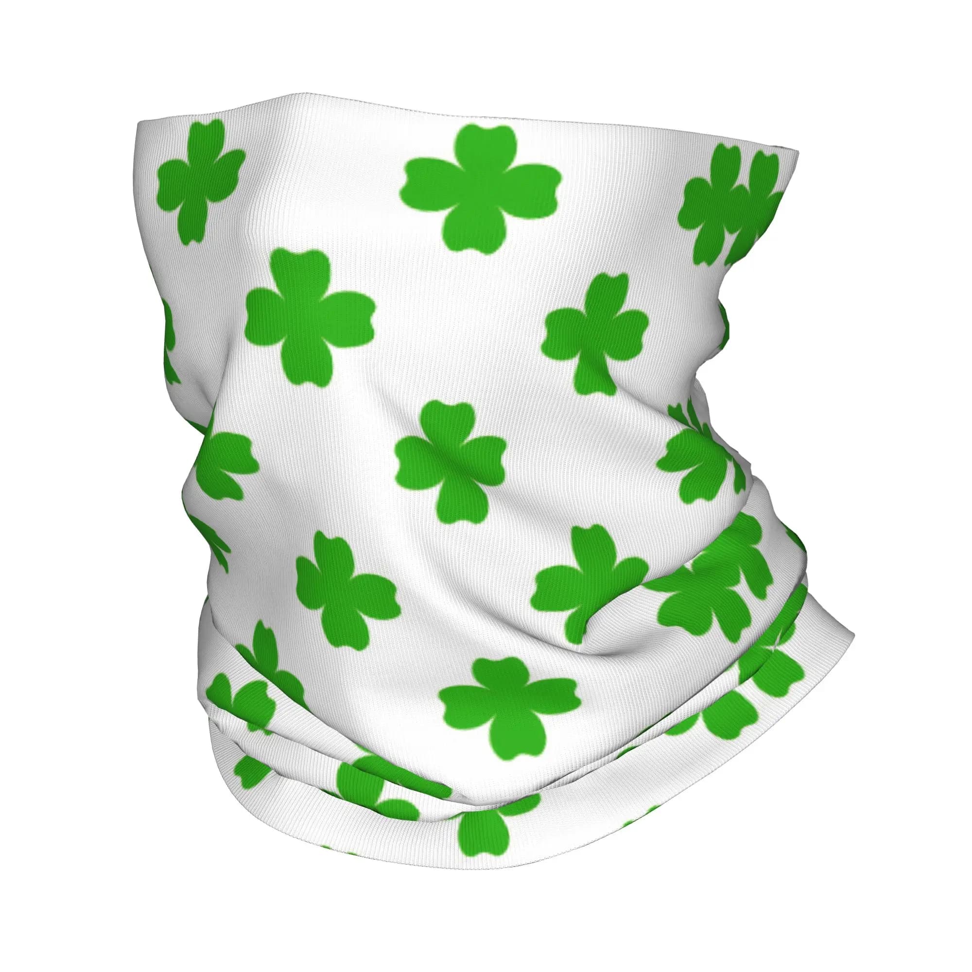 Sciarpa/Maschera Multifunzione Traspirante con Stampa Trifoglio Irlandese per San Patrizio, Scaldacollo Unisex per Adulti, Ideale per Escursionismo