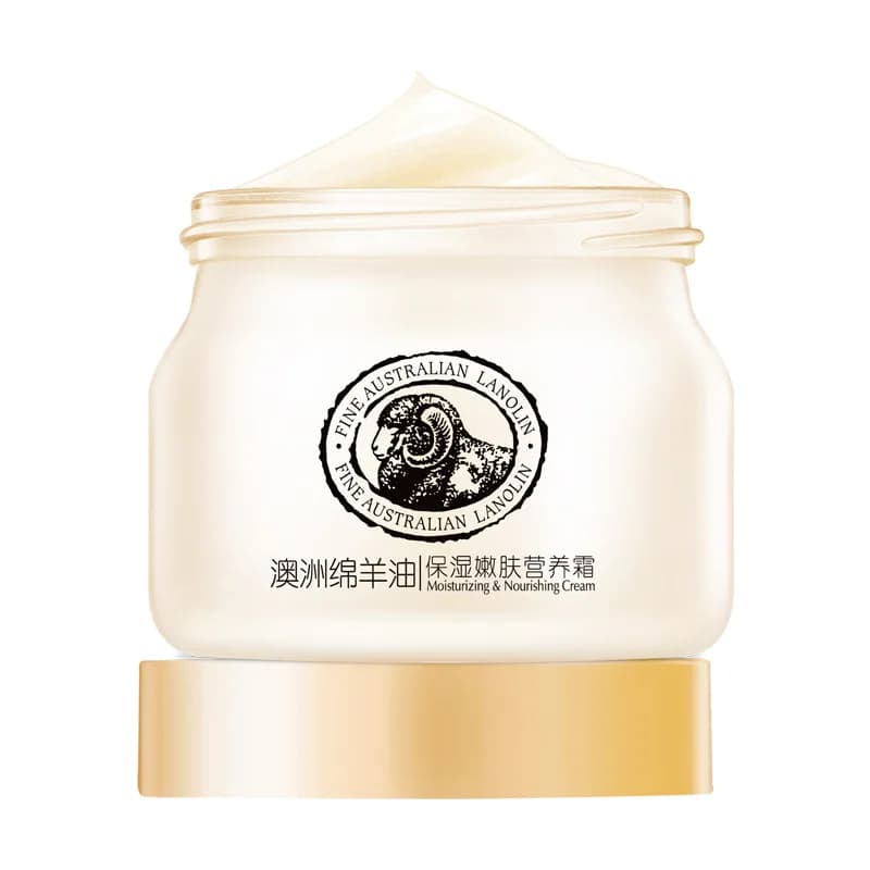 LAIKOU 2pz Crema Viso Illuminante al Collagene, Idratante con Olio di Lanolina, Crema Lenitiva e Idratante per la Cura della Pelle Secca