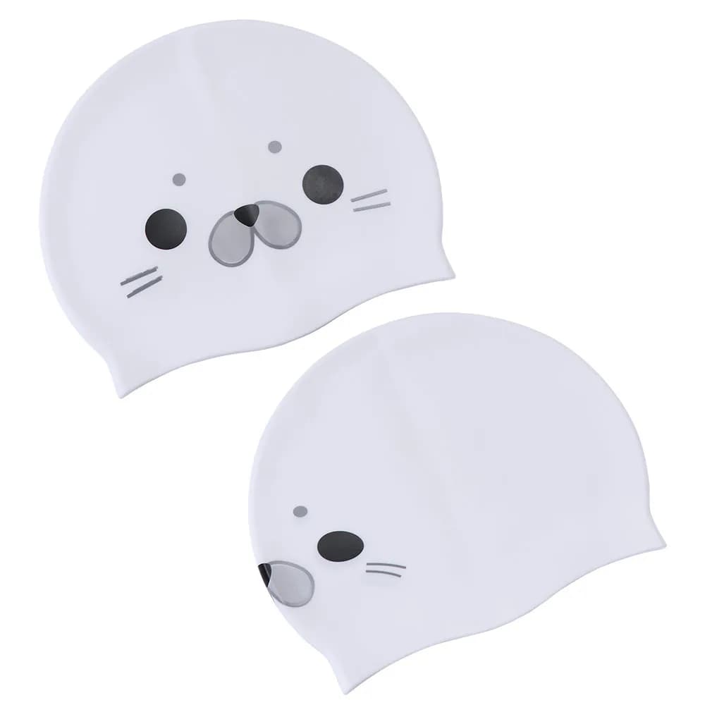 Professional Waterproof Seal Swim Cap Non-Slip Ear Protection Silicone Swimming Hat Comfortable Elastic Cartoon Swim Cap Unisex