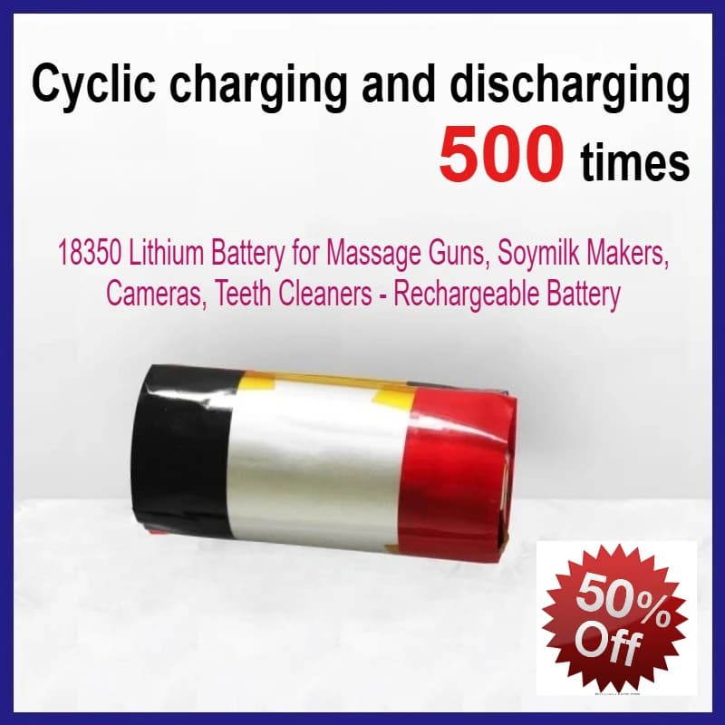 10 pcs/lot 18350 Battery Al Litio 3.7 V 1000 mAh 5C for Massage Guns, Soy Milk Creators, Cameras, Detergenti Denti - Rechargeable Battery