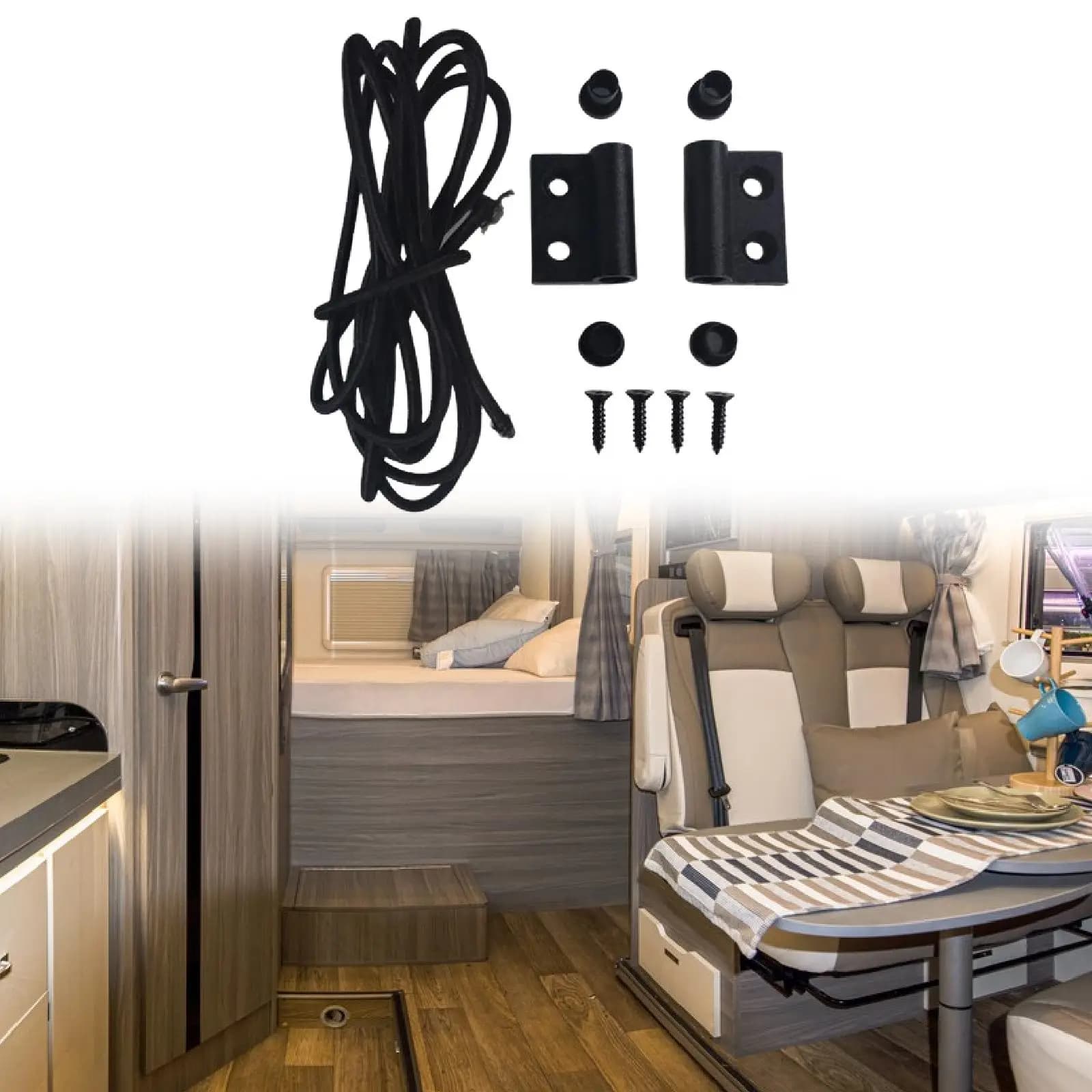Corda di Tensione per Armadietti Sospesi con Supporti per Camper, Barche e Yacht, Accessori di Sicurezza per lo Stoccaggio