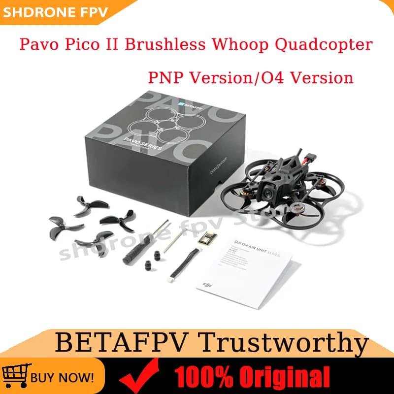 BETAFPV Pavo Pico II 2 Brushless Whoop Quadcopter Versione PNP/O4 con F4 2-3S 20A AIO FC e LAVA 1102 | Motori 14000kv
