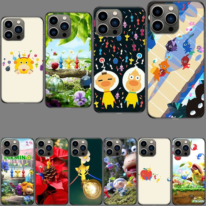 Game Pikmin 4 Phone Case For Iphone 16E 15 Pro 14 Plus 17E 16 17 Pro Max Air 11 12 13 Mini Shockproof Capa Cute Cover TPU Cle