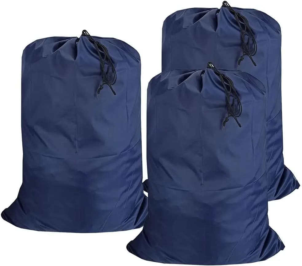 Large Travel Bag Washable for Bucato with Cordoncino, Contains 4 Cargoes, Blue Navy (Package 3)