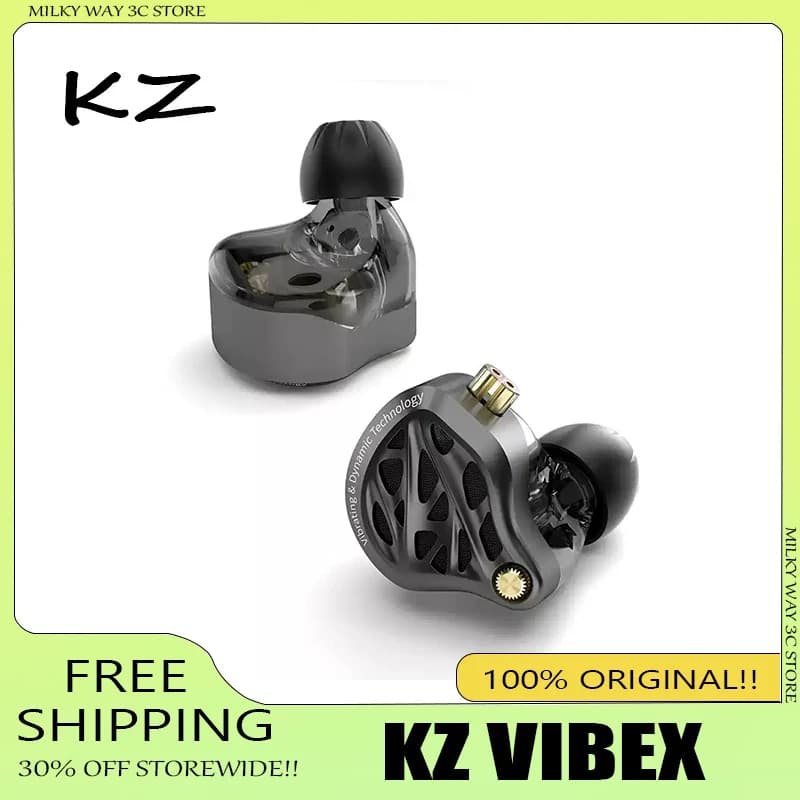 Disponibili Auricolari KZ VibeX con Vibrazione a Bassa Frequenza, Cuffie da Gaming HiFi con Bassi Profondi, Auricolari Stereo In-Ear per Musica