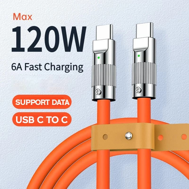 Cavo USB originale da tipo C a USB C Cavo da 1,5 M USB C 120 W per caricabatterie a ricarica rapida per cavo USBC Samsung Xiaomi tipo C