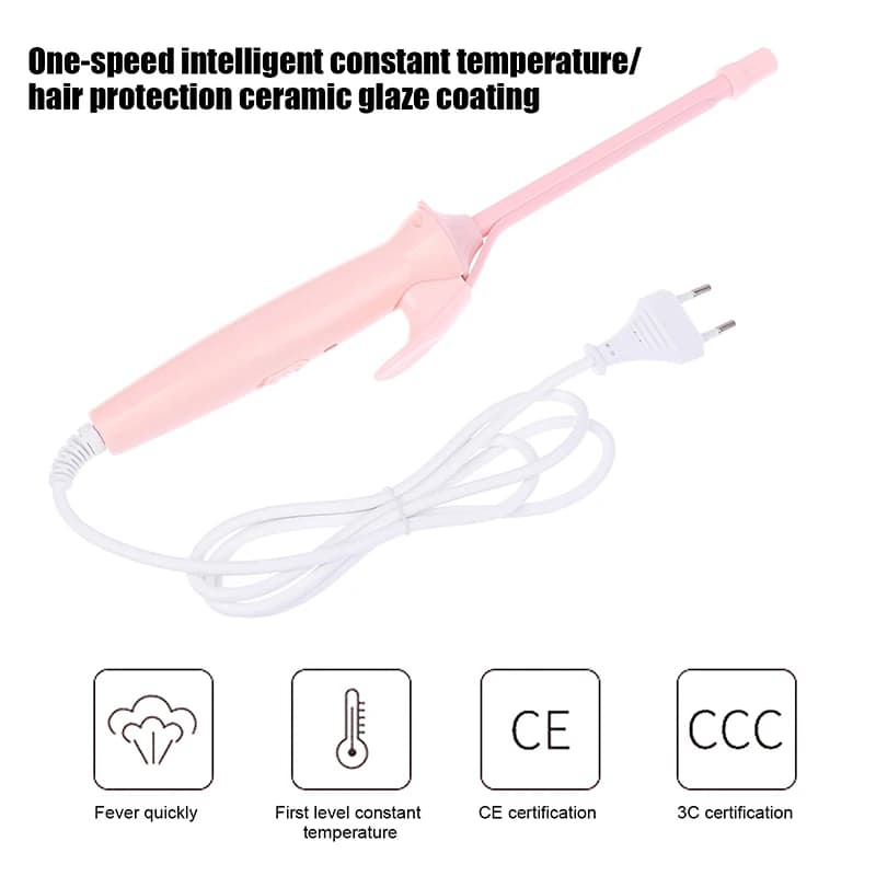 9 mm professional curling iron for hair Sprinkler for hair Portable ceramic cladding Electric curler roller Bigodini for beauty salon