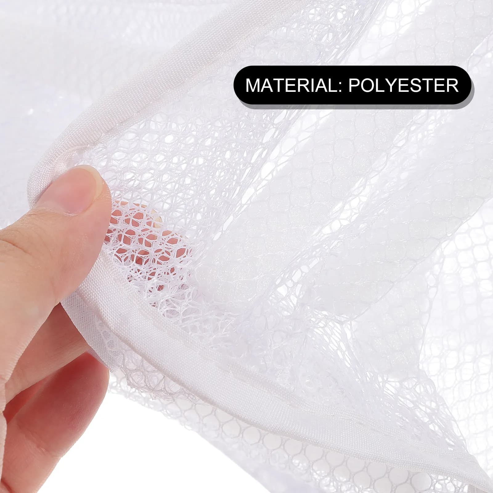 Sacchetto Premium in Poliestere per Lavaggio Scarpe, Grande Sacchetto a Rete per Bucato con Chiusura a Cerniera, Linguetta Estraibile e Cinghia Elastica per Calzature Delicate