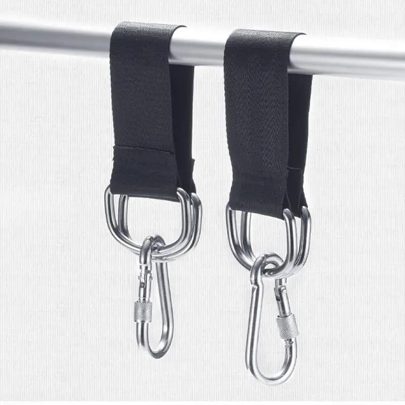 Tree Swing Straps 200kg Heavy Duty Hook Ring Hanging Belt Connecting Belt for Hammock Punching Bag Swing Horizontal Bar