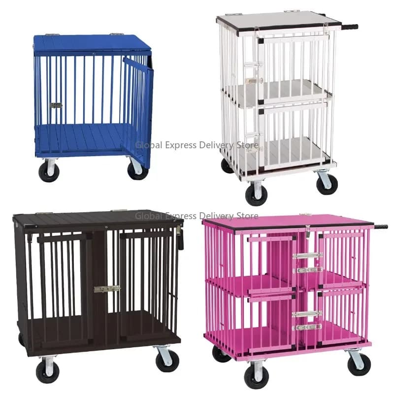 Nuovo arrivo Passeggino per animali domestici Carrello per cani in alluminio Carrello per visualizzazione per uso esterno per piccoli animali