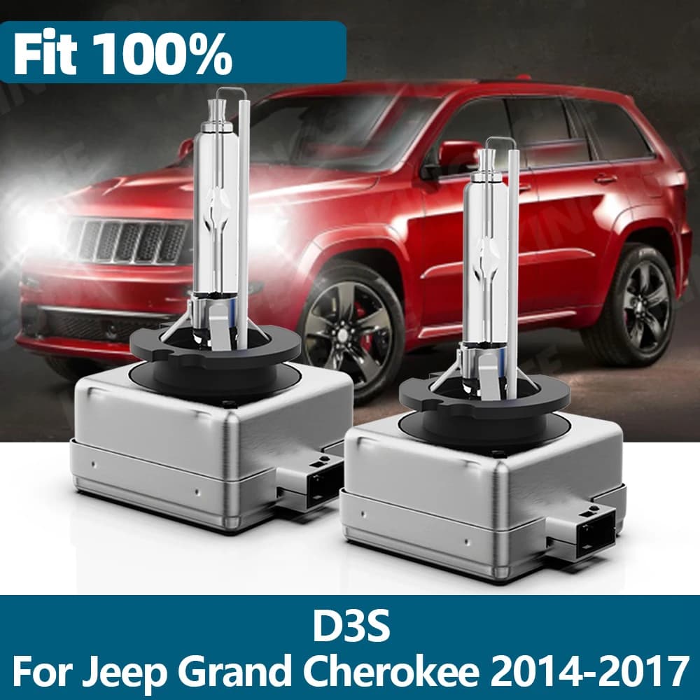 D3S HID Lampadine allo xeno Ultra-luminose abbaglianti e anabbaglianti Canbus Auto Fendinebbia anteriori Lampadine per Jeep Grand Cherokee 2014 2015 2016 2017