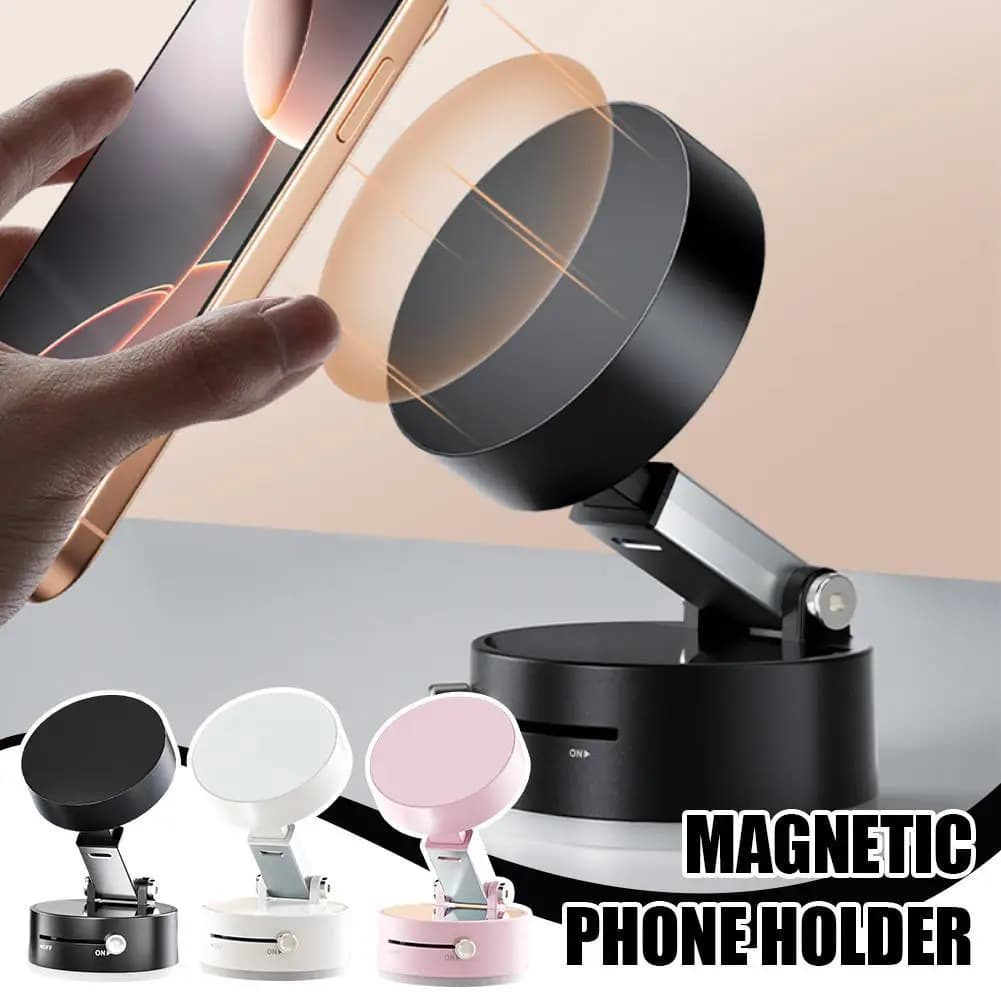 Supporto per telefono con ventosa magnetica ad adsorbimento del vuoto Supporto per telefono cellulare magnetico a mani libere su due lati per auto/palestra/specchio/fumo
