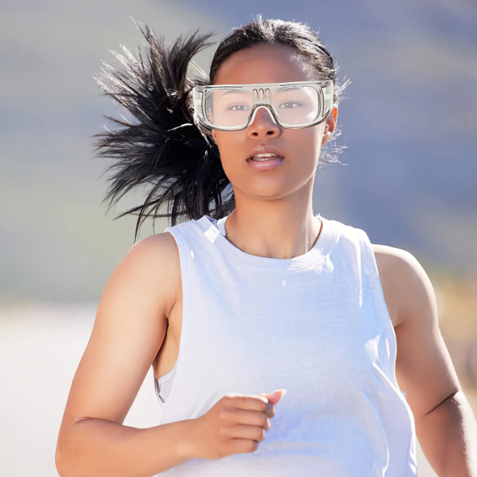 Sports glasses with Montatura Robusta UV400 Anti-reflective Anti-winding Anti-winding for Basketball Tennis Badminton Cycling