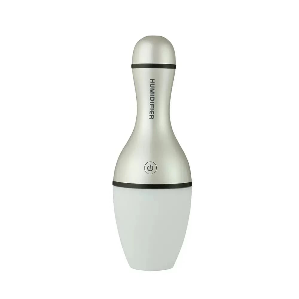 Umidificatore da bowling silenzioso a 3 colori con luci multicolori a bagliore calmante - Perfetto per camera da letto e auto