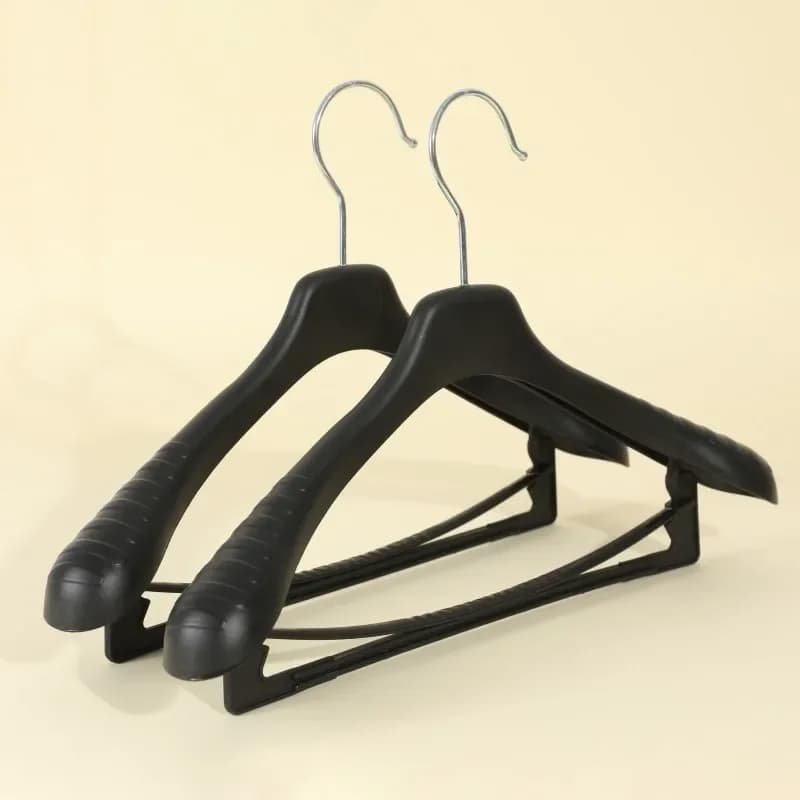 5pcs/set Wide Shoulder Plastic Clothing Hanger Suit Clothes Hanger Seamless Coat Drying Racks Wardrobe Room Storage Organizer