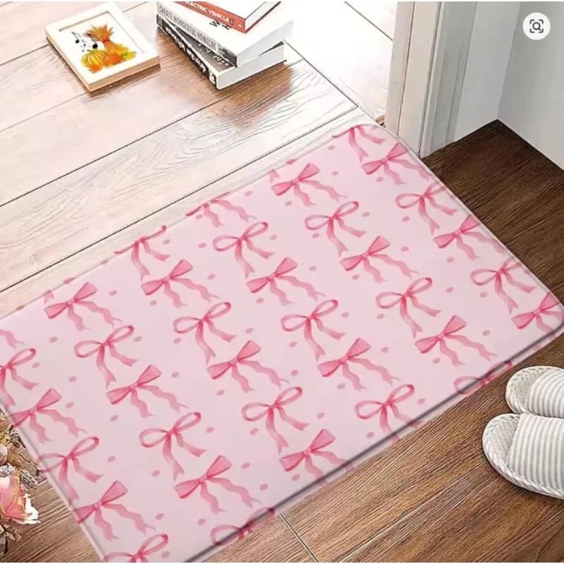 Tappetino da ingresso con nodo a farfalla Tappeto semplice e carino Soggiorno Camera da letto Cucina Tappeto antiscivolo Decorazione della stanza delle donne