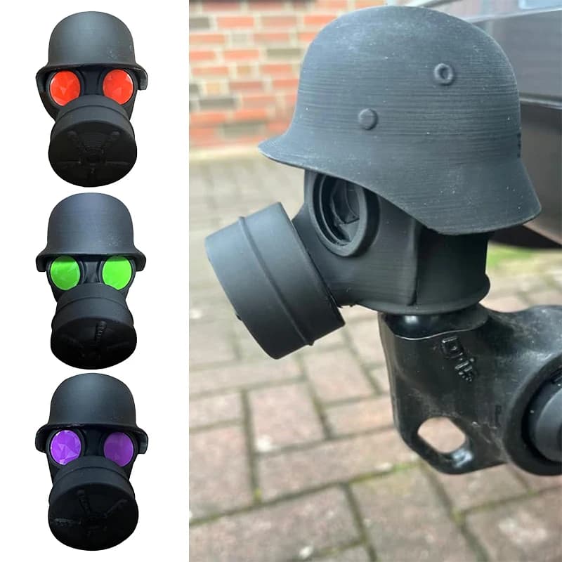 1PC 3D stampato gancio di traino copertura della sfera prevenzione della ruggine casco in acciaio e maschera antigas design ricevitore protezione del tubo