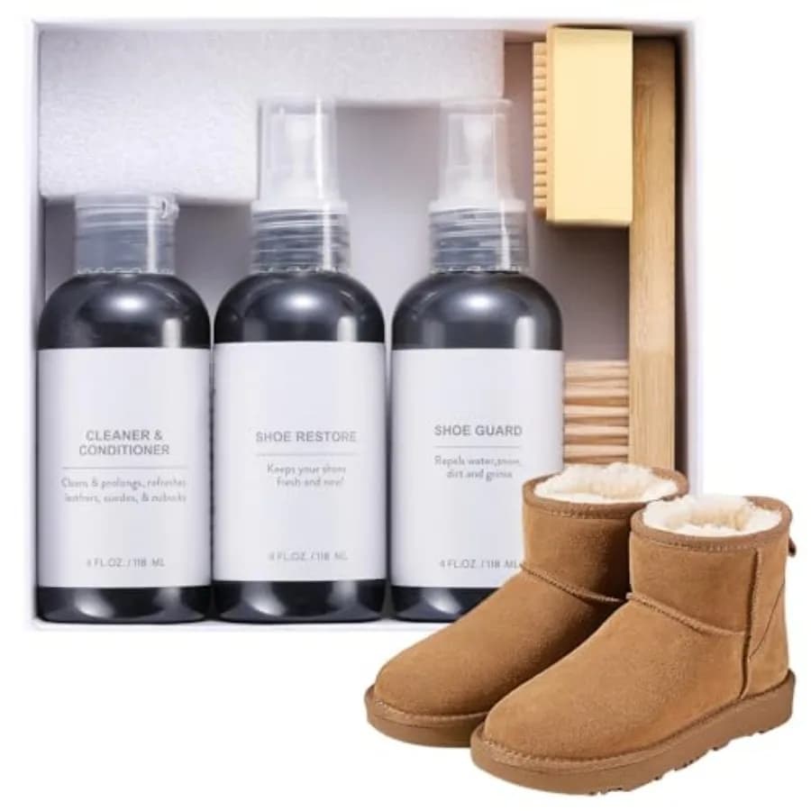 Shoe Cleaner Kit with shoe cleaner, shoe waterproof protector, Suede Brush and Eraser, Suede and Nubuck Care Kit for Clog and S