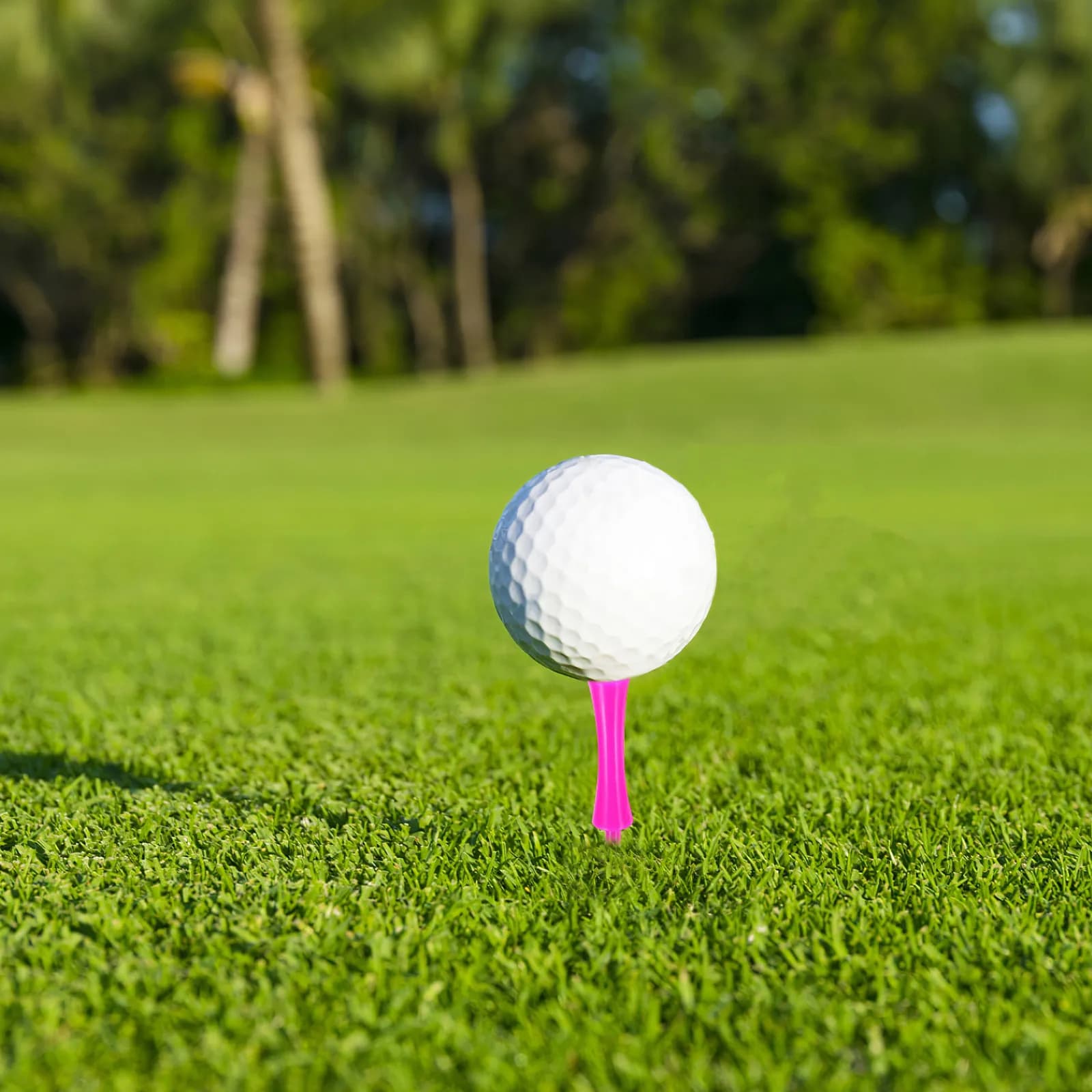 Set di 40 tee da golf a gradini in 4 misure, colore rosa brillante e rosso, in plastica ABS, leggeri ma resistenti per il posizionamento sul campo