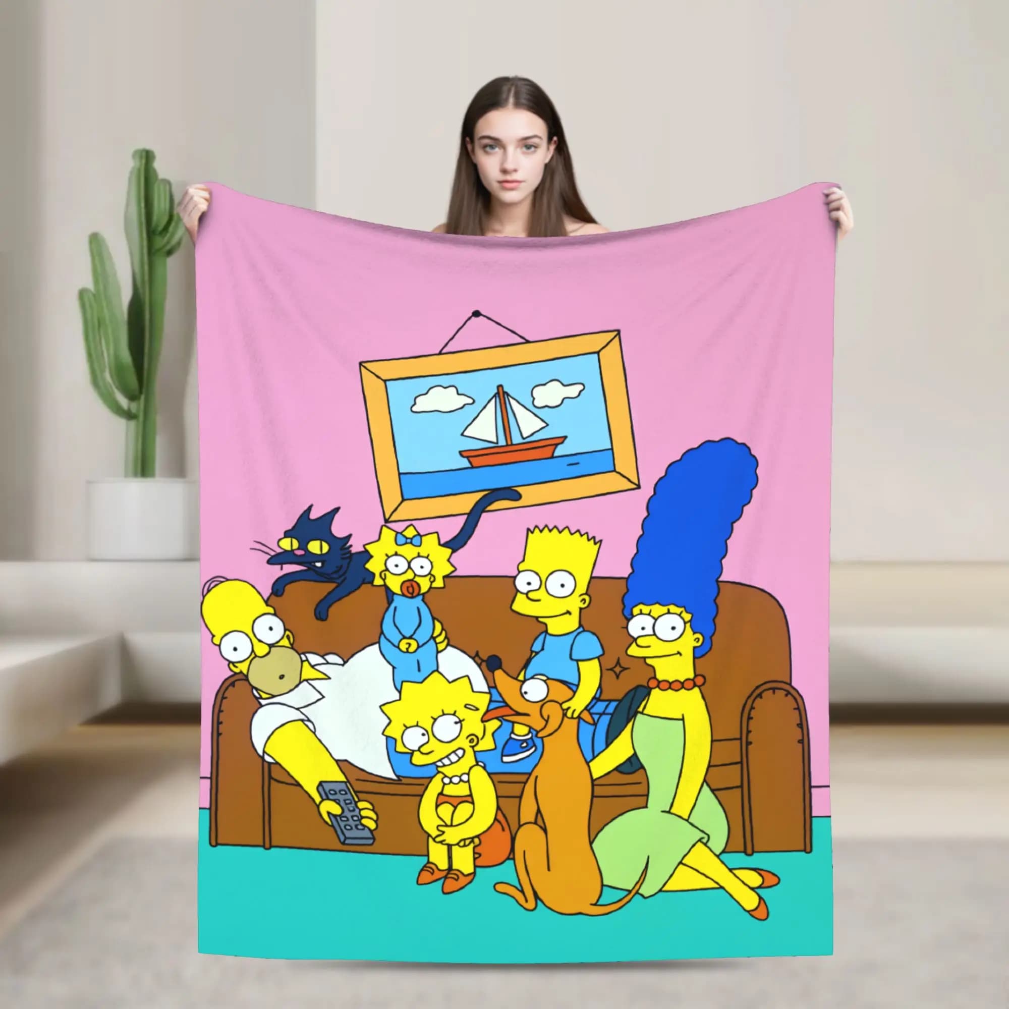 Coperta The S-Simpsons Travel Office Biancheria da letto in flanella per divano Sedia Copriletto dal design super caldo Regalo di compleanno