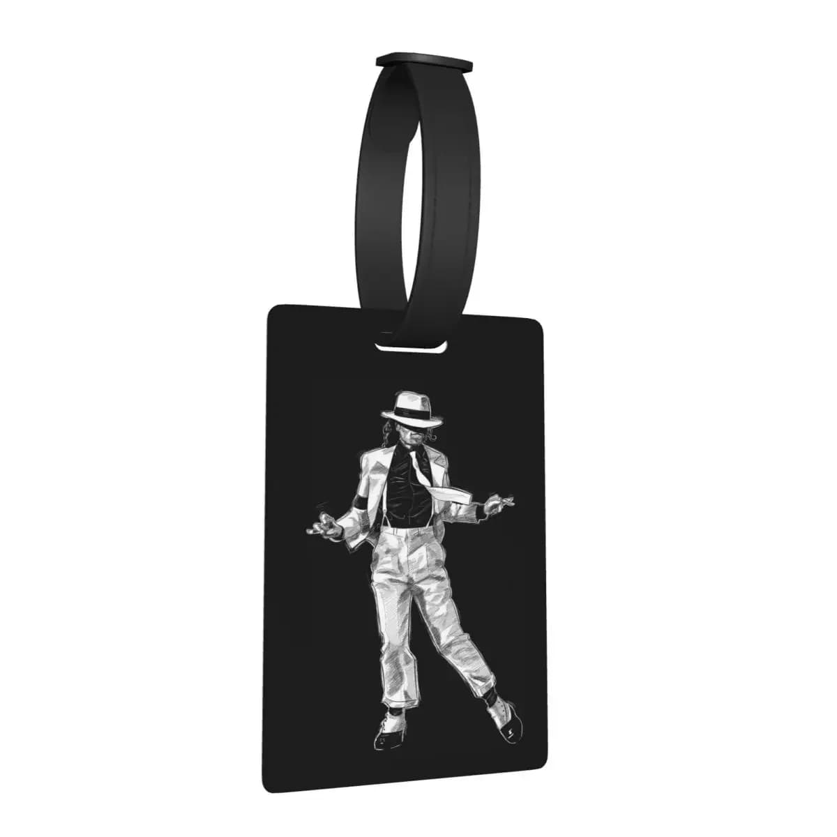 Musica pop Michael J-Jackson Etichette per bagagli Accessori per valigie Viaggi Carino Bagaglio Imbarco Tag Porta etichette ID Nome Indirizzo