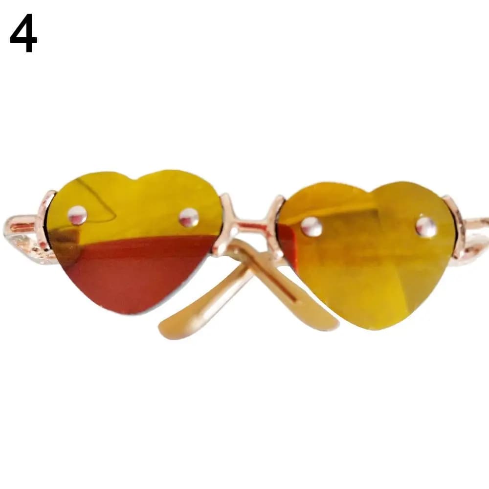 Occhiali e Vestiti alla Moda per Bambole BJD 1/3 1/4 - Montatura a Cuore Carina per Bambole da 10/15 cm