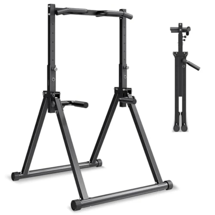 Pull Up Bar, 330LBS Capacity Portable Pullup Bar Station, Pullup Bars Free Standing with Triangular Structure and Heavy-Duty St
