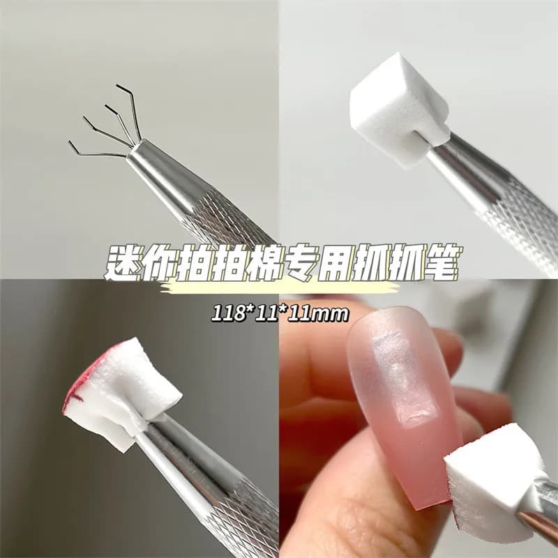 Spugna per Unghie Morbida Sfumata con Pennello Applicatore, Pennello Ombre per Unghie, Strumento per French Manicure, Accessori per Design Unghie, 50 Pezzi Spugna Ombre per Unghie