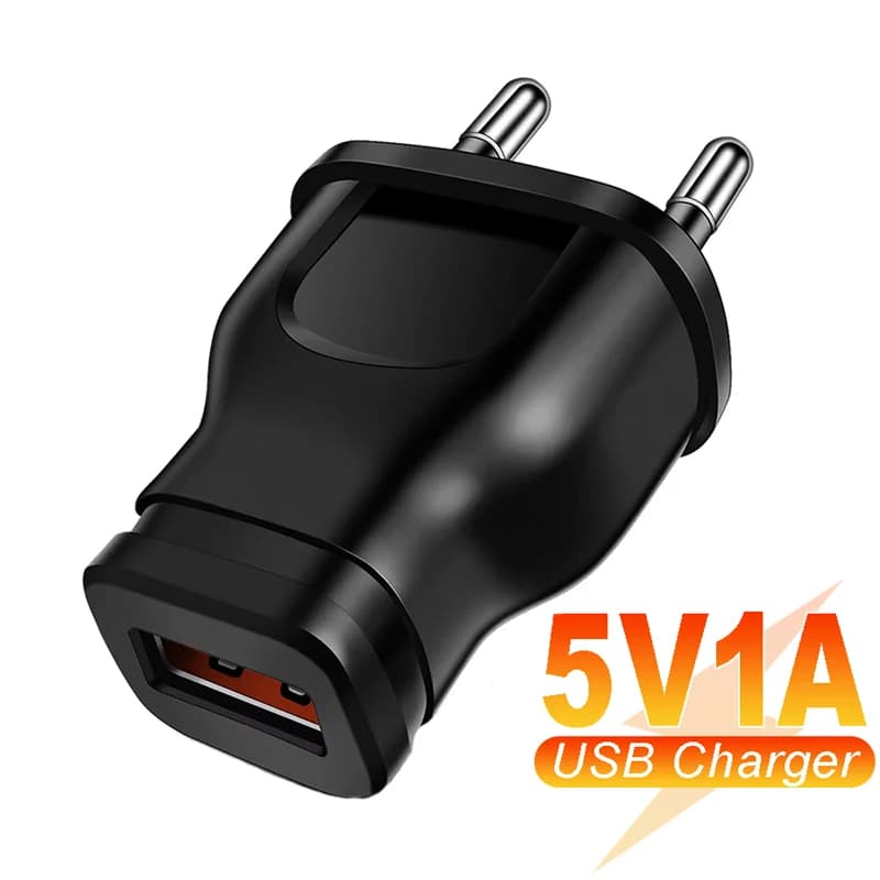 Cavo dati di ricarica rapida per caricabatterie USB 5V 1A Adattatore per caricabatterie per telefono con spina USA/UE per Samsung IPhone Xiaomi Huawei Caricatore da muro da viaggio