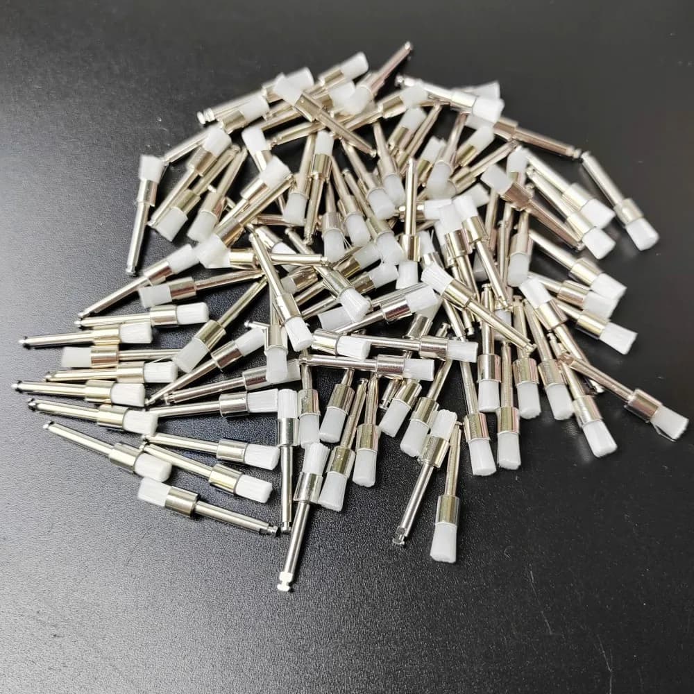 Spazzolino Monouso per Pulizia Dentale, Spazzola Piatta in Nylon per Lucidatura, Sbiancamento Denti, Materiali di Consumo per Cliniche Odontoiatriche