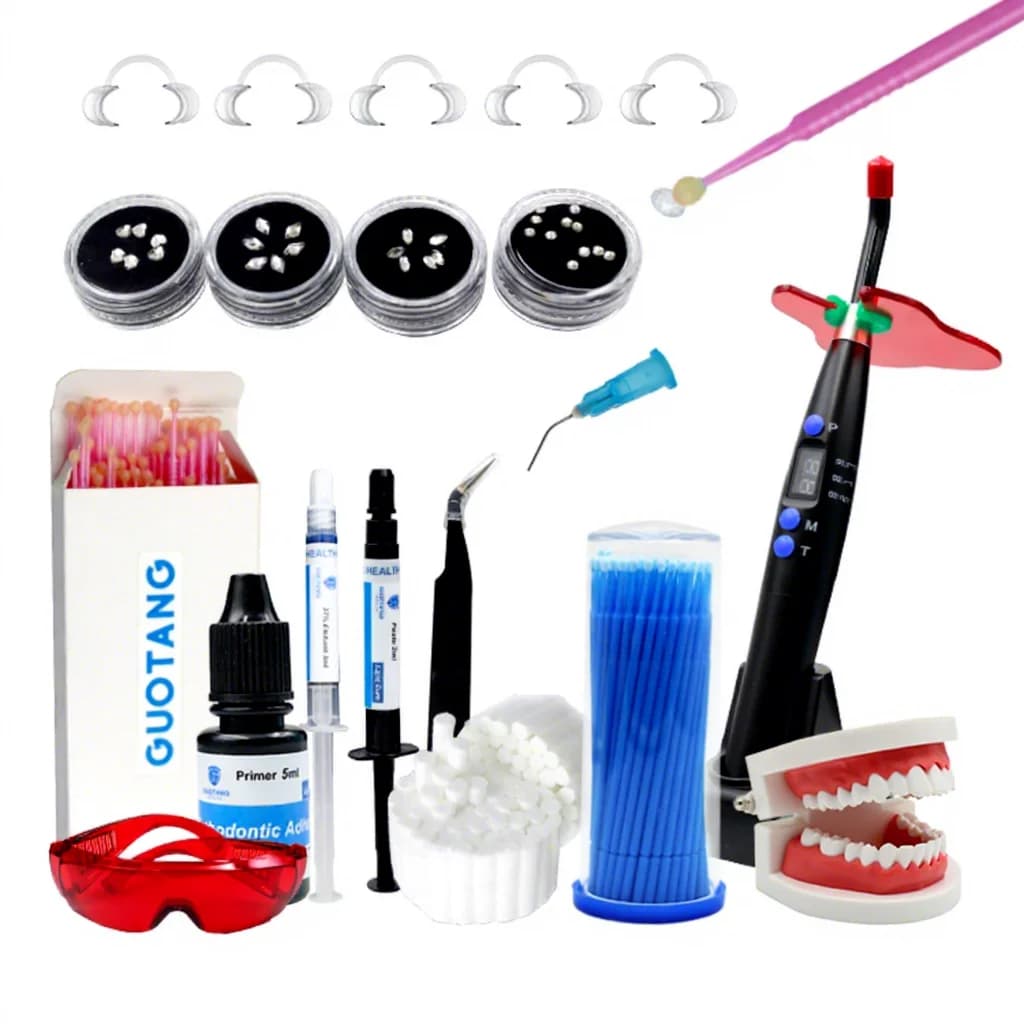 Professional Kit for Application of Dentali Gems with Wall decal, Whitening and Bright, Best Price, Free OEM