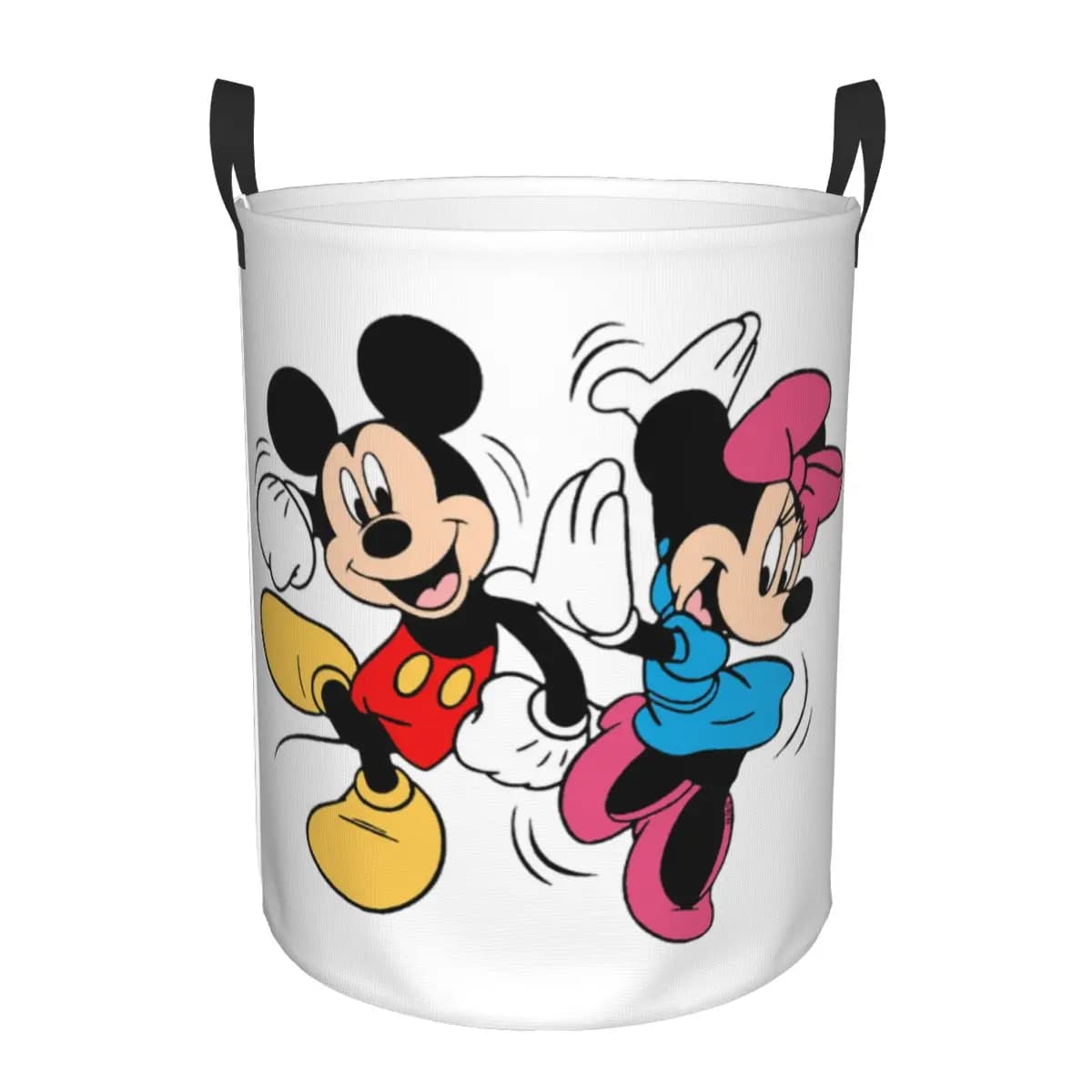 Mickey Mouse Minnie Large Bearing Basket Disney Cartoon Girls Boys Toy Organizer