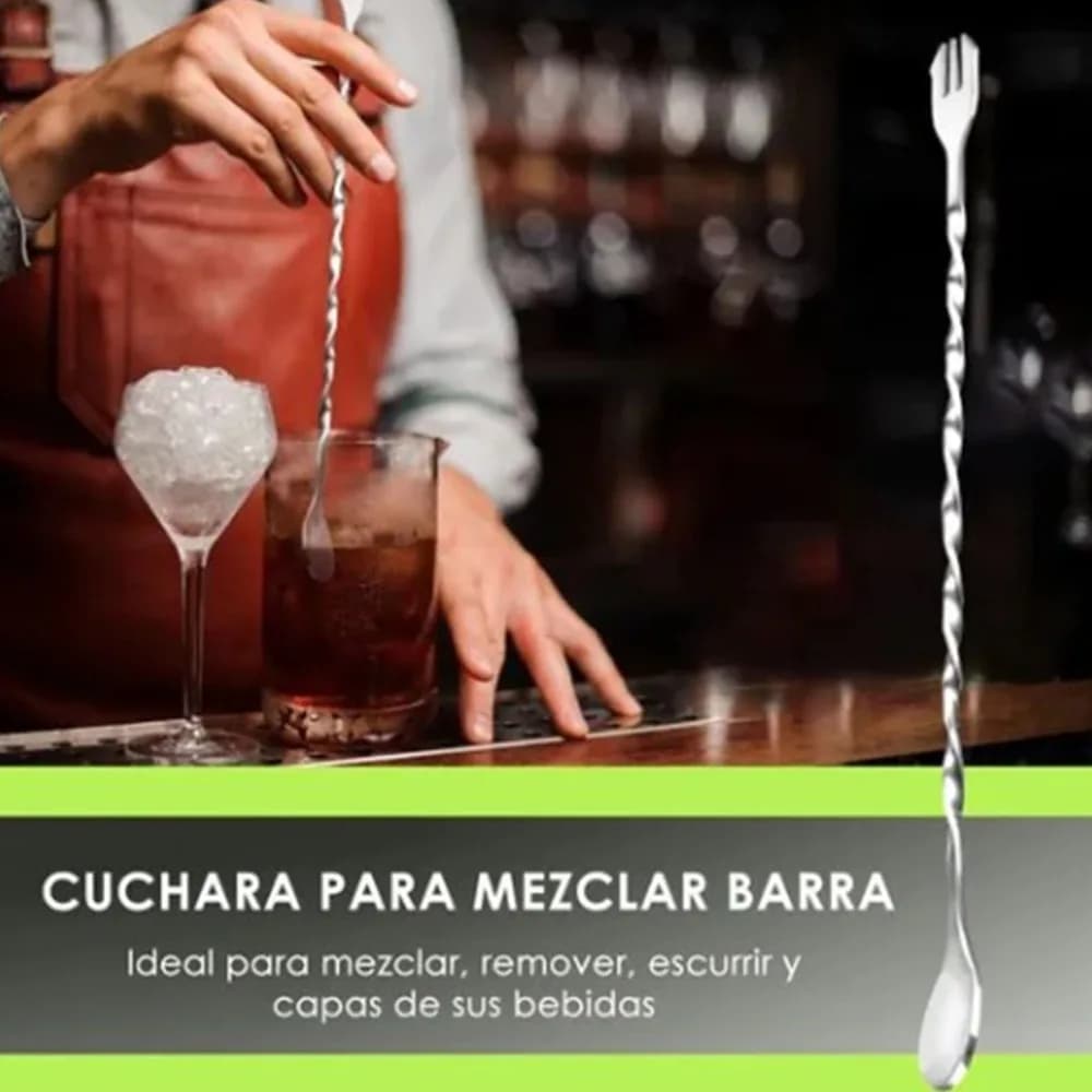 Stainless Steel Bar Tool Set Double Sided Jigger Long Handle Spoon Cocktail Muddler Set Cocktail Shaker Set Bartenders
