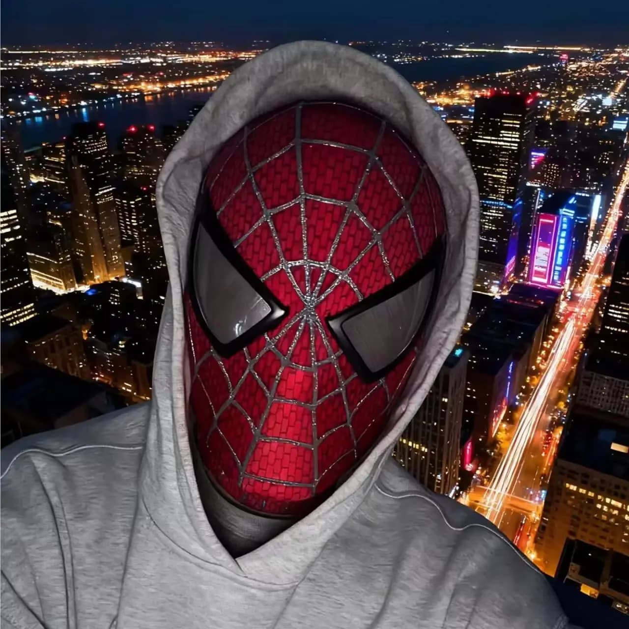 2026-new Red‑Black Spider Headgear Funny Wearable Full‑Face Cos Mask, Party Costume Prop Halloween Christmas Gift