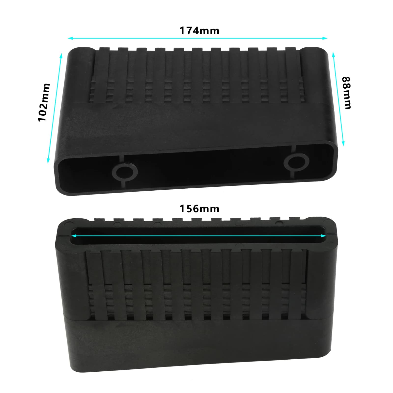 1 pz plastica Windsurf Fin Box Kiteboards Fin Box surf Board Fin accessori 174x102mm/6.85x4.01 pollici nero