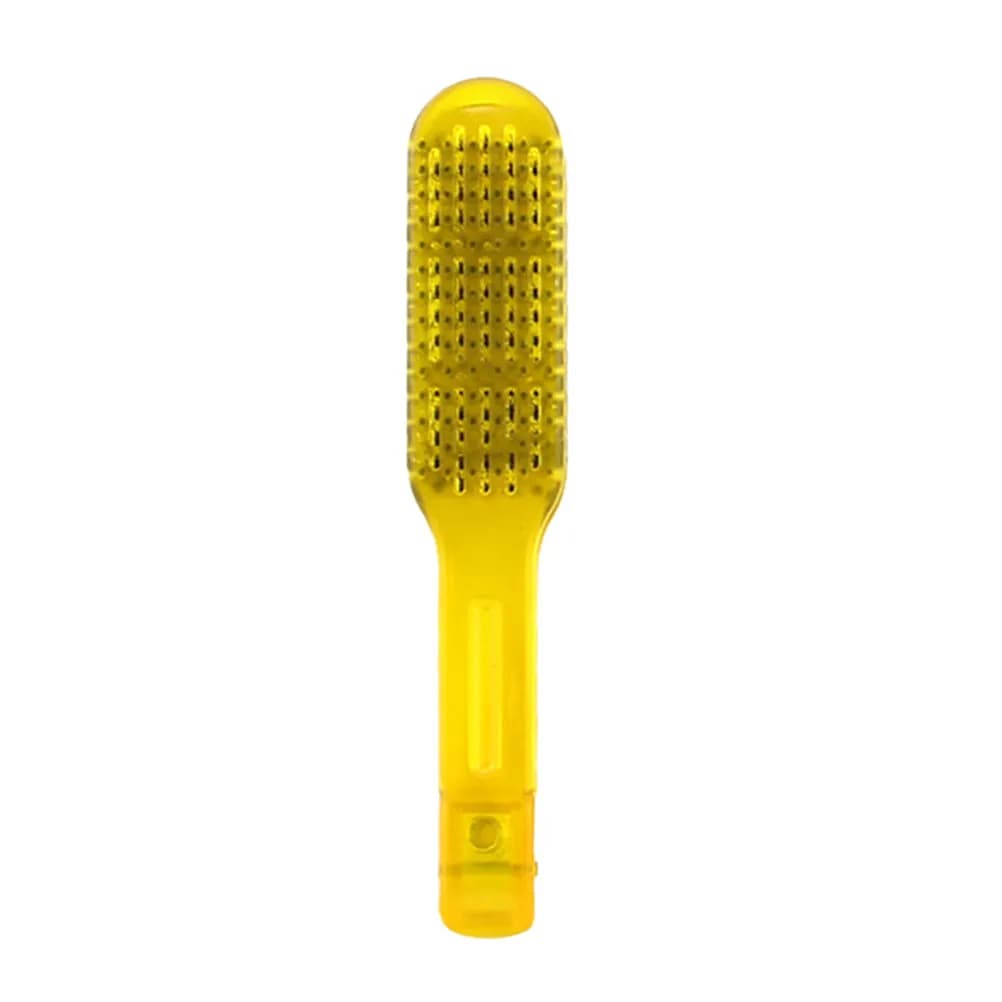 Pettine a Doppia Faccia Trasparente con Spazzola e Morsetto per Lisciare i Capelli, Setole Morbide Resistenti al Calore per Facile Lisciatura, Uso Domestico e Professionale