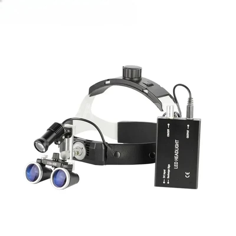 Lenti d'Ingrandimento 2.5X/3.5X con Luce LED e Faro da 5W, Lenti Binoculari con Illuminazione
