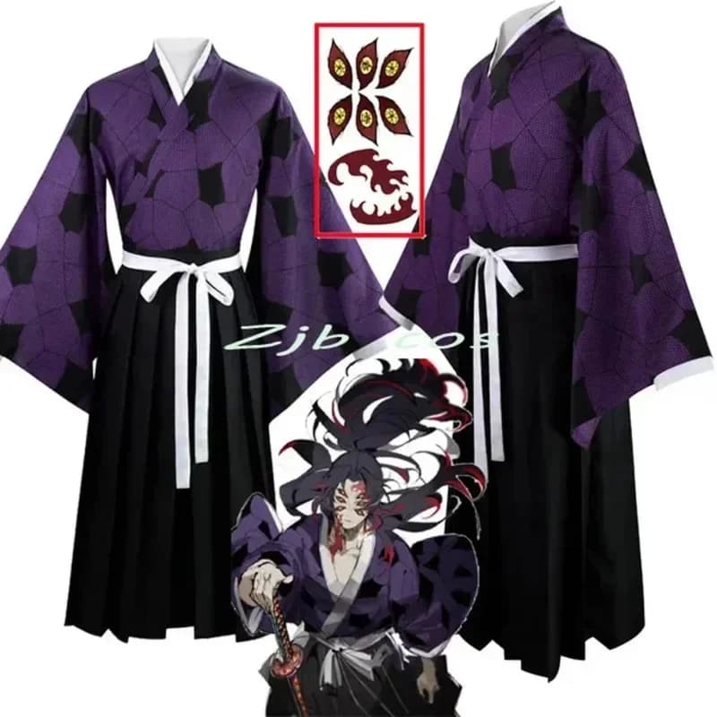 New 2026 Sword Ghost Kokushibo Anime Cosplay Costume Kimono For Halloween Comic With Party Suit COS