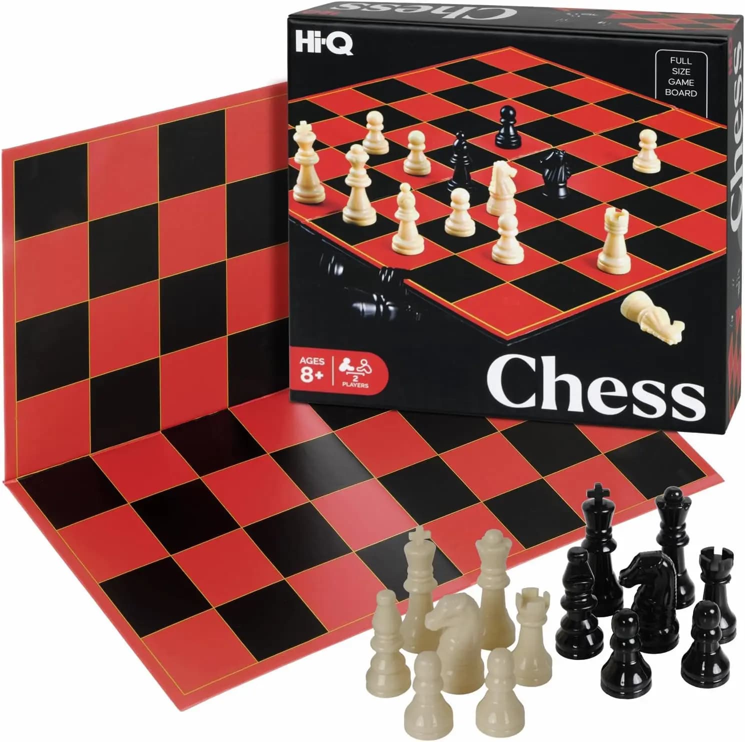 Gioco di scacchi classico – Set strategico educativo per serate in famiglia, pezzi standard con scacchiera pieghevole