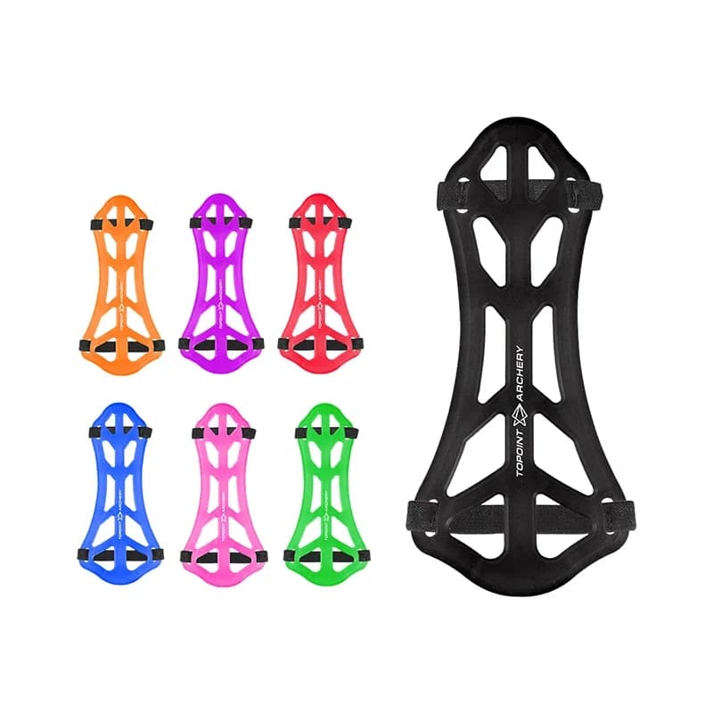 Protezione per il braccio per tiro con l'arco Protezione per cinturino in gomma morbida 7 colori per tiro con l'arco Accessori per la protezione dell'allenamento della caccia