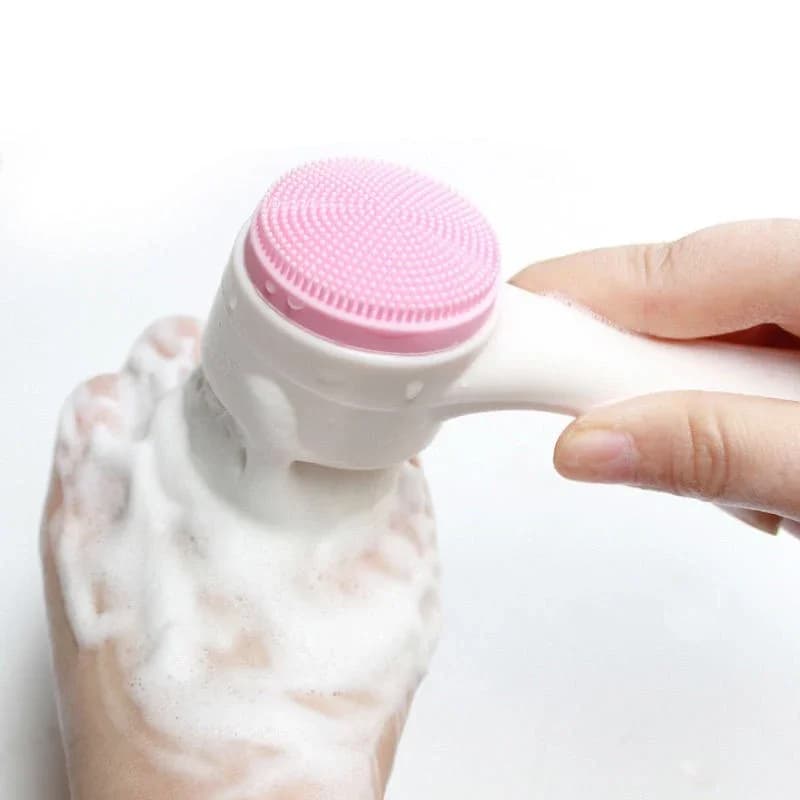 Spazzola per il viso Detergente per il viso a doppia faccia Prodotto per la rimozione dei punti neri Detergente per i pori Spazzola esfoliante per il viso