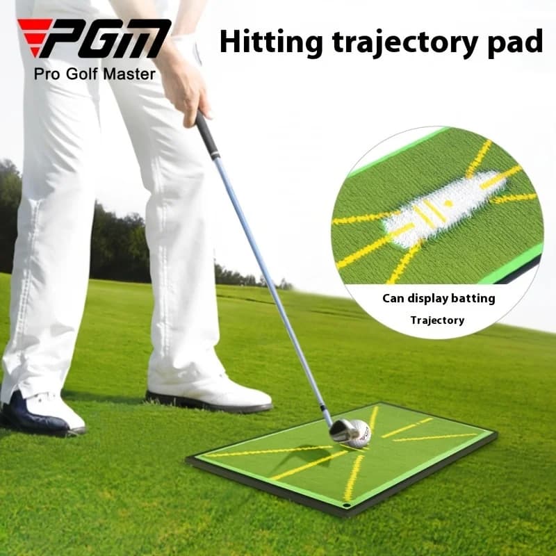 PGM Golf Hitting Mat Swing Practice Tool for Beginners to Use Bead Training Trace Detection Pad DJD038